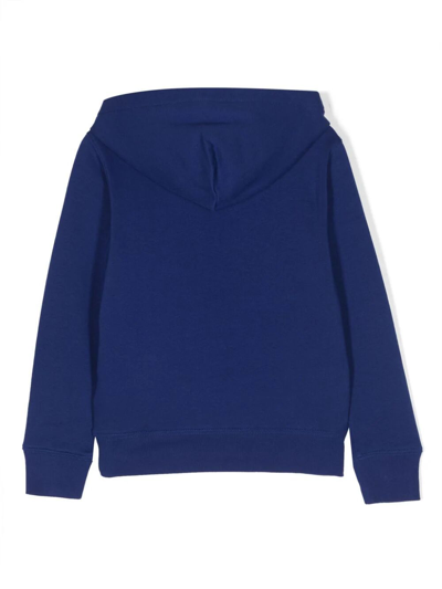 Shop Polo Ralph Lauren Lspohoodm14 Knit Shirts Sweatshirt In Blue