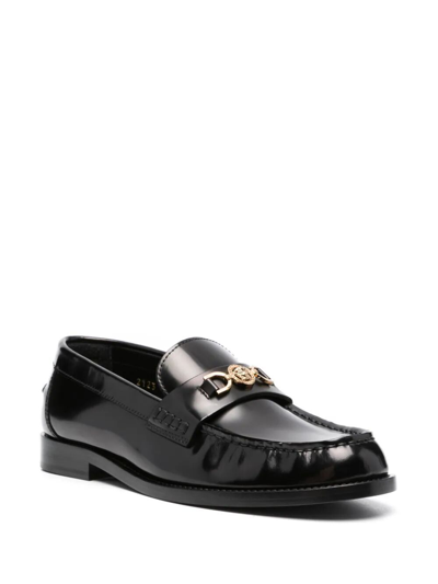 Shop Versace Loafers T.25 Calf Leather In Black