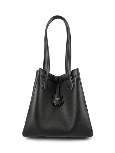 Shop Fendi Origami Medium Tote Bag In Black