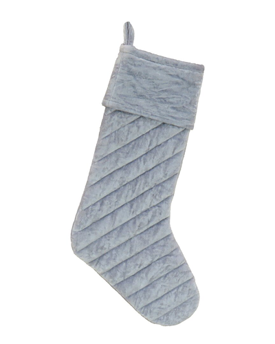 Shop Hgtv 10in Quilted Stocking In Silver