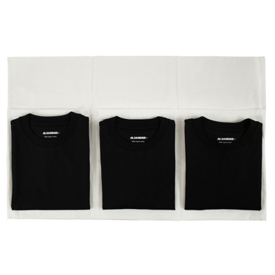 Shop Jil Sander 3-pack T-shirt Set In Black