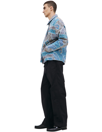 Karu Research Handcrafted Quilted Cotton Jacket In Blue