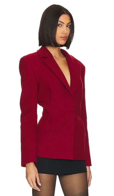 Shop Ceren Ocak Blazer Jacket In Red