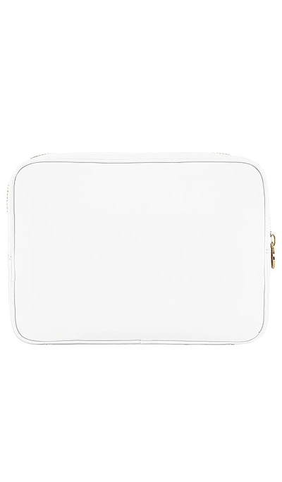 Shop Stoney Clover Lane Clear Front Large Pouch In Blanc