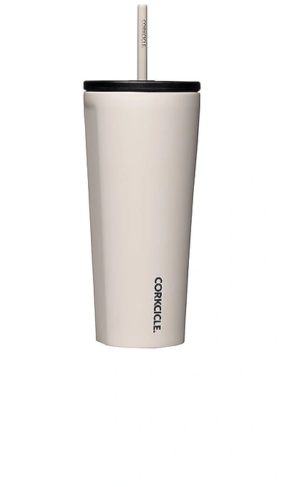Corkcicle 24-ounce Insulated Cup With Straw In Latte