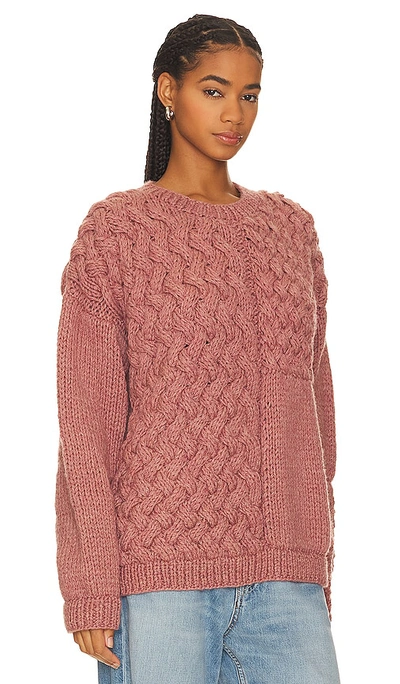 Shop The Knotty Ones Heartbreaker Sweater In Dusty Pink