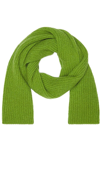 Shop Hat Attack Match Rib Scarf In Green