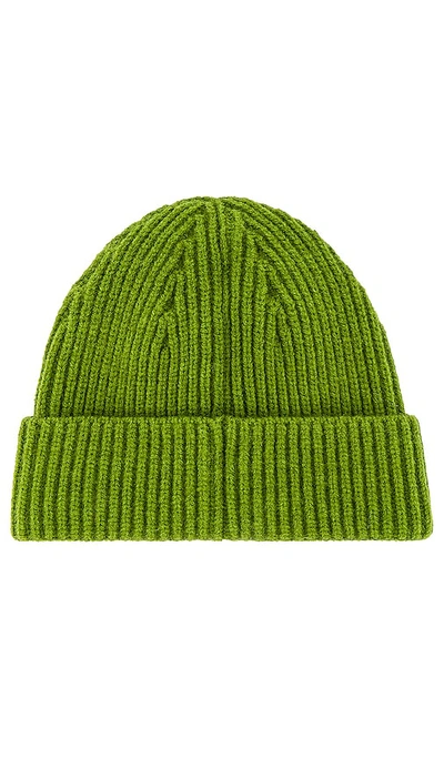 Shop Hat Attack Match Rib Beanie In Green