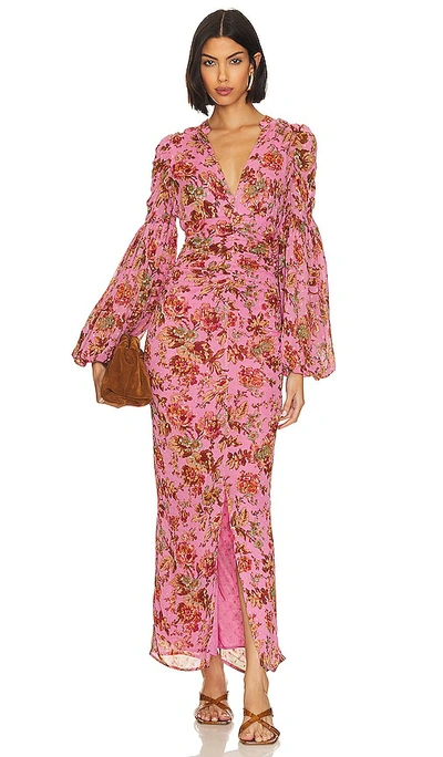Shop Bytimo Maxi Dress In Pink Wallpaper