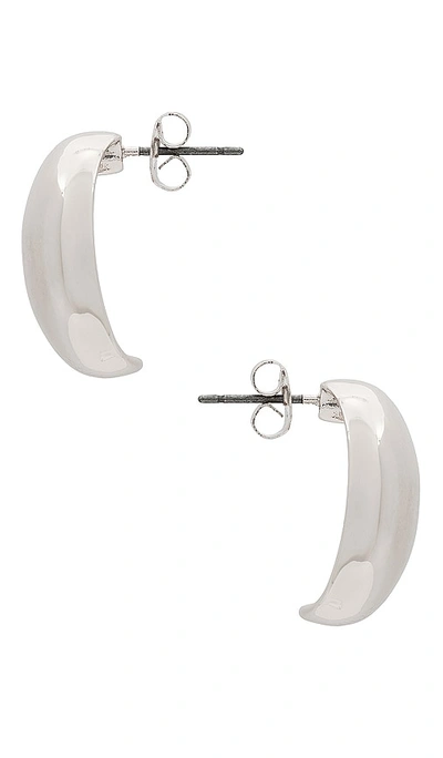 Ettika Square Hoops In Silver