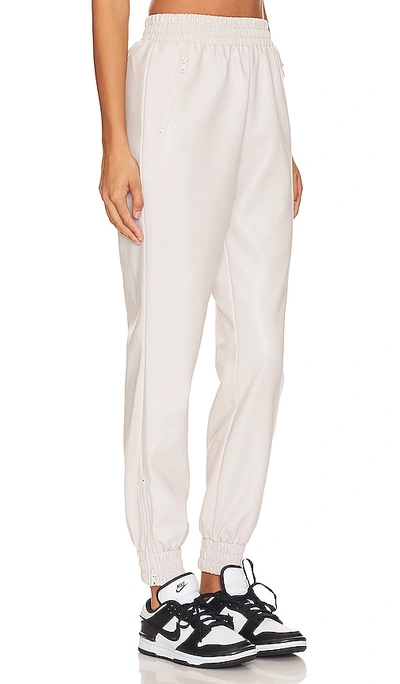 Shop Superdown Rinah Leather Jogger Pant In Cream