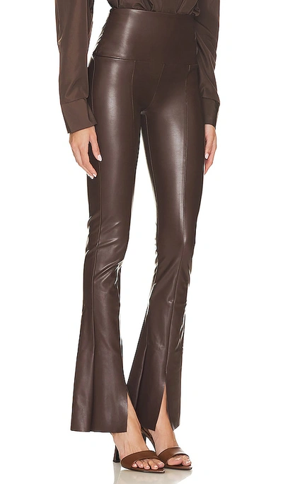 Shop Norma Kamali Spat Legging In Chocolate