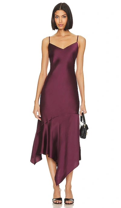 Steve Madden Lucille Slip Dress In Burgundy