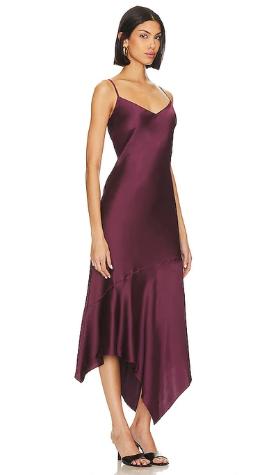 Steve Madden Lucille Slip Dress In Burgundy