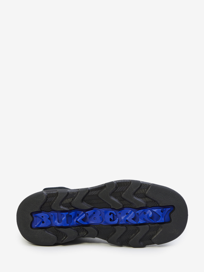 Burberry Chelsea Creeper Leather Ankle Boots In Green