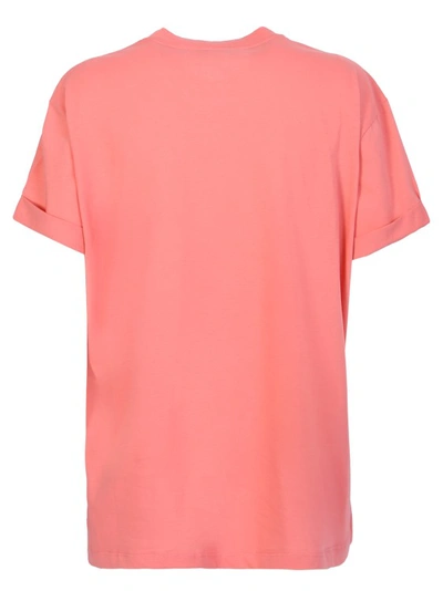 Shop Stella Mccartney Pink Star-embroidered Cotton T-shirt