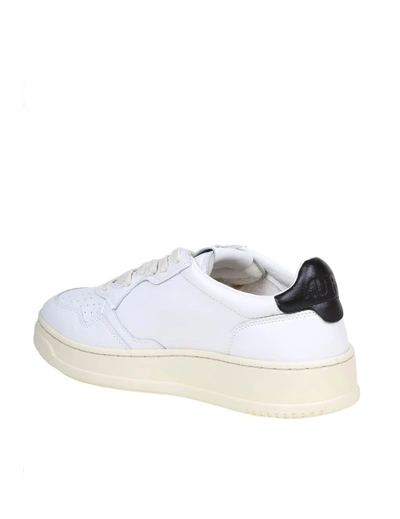 Shop Autry Black And White Leather Sneakers