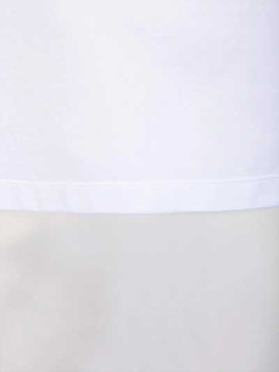 Shop Fabiana Filippi White Cotton Jersey Fabric T-shirt