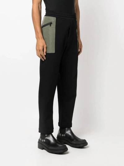Shop Alexander Mcqueen Cotton Joggers With Contrast Pockets In Black