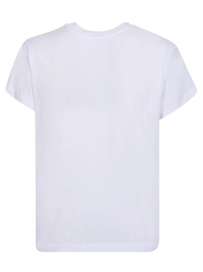 Shop Mm6 Maison Margiela White Cotton T-shirt In Purple