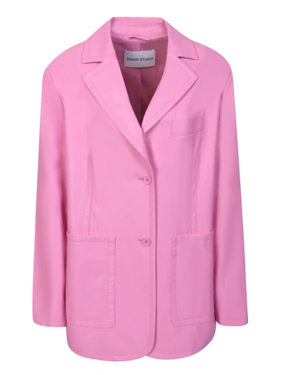 Shop Stand Studio Pink Single-breasted Blazer