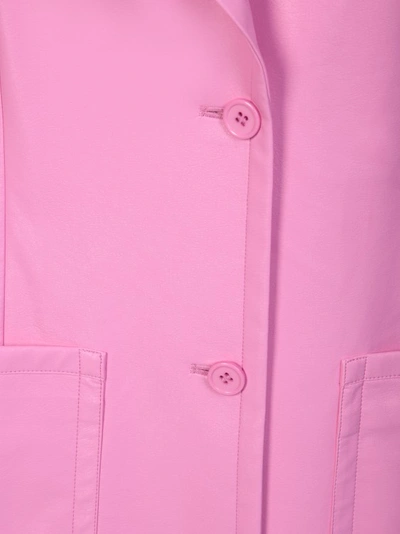 Stand Studio Resort Single-breasted Suede Blazer In Pink