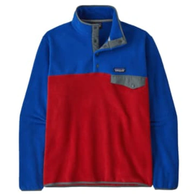 Shop Patagonia Men's Lightweight Synchilla Snap-t Fleece Pullover Touring Red