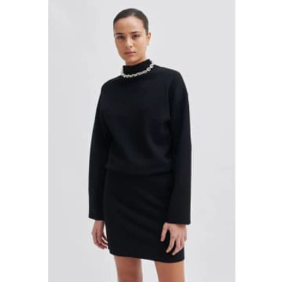 Shop Second Female Yuna Black Knit Dress