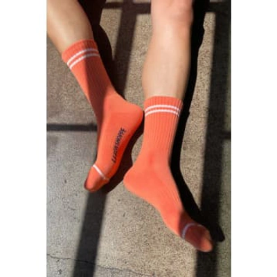 Shop Le Bon Shoppe Boyfriend Orange Socks
