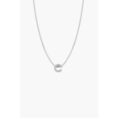 Shop Tutti & Co Ne645s C Alphabet Necklace In Metallic