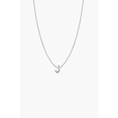 Shop Tutti & Co Ne652s J Alphabet Necklace In Metallic