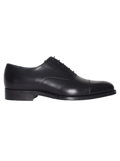Shop Berwick Black Leather Low Lace-up Shoe