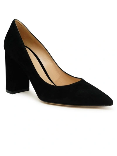 Shop Gianvito Rossi Black Suede Piper Pumps