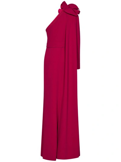 Shop Elie Saab Long One-shoulder Red Dress In Pink