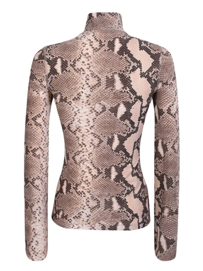 Stella Mccartney Multi-colored Top With All-over Animal Print In Neutrals