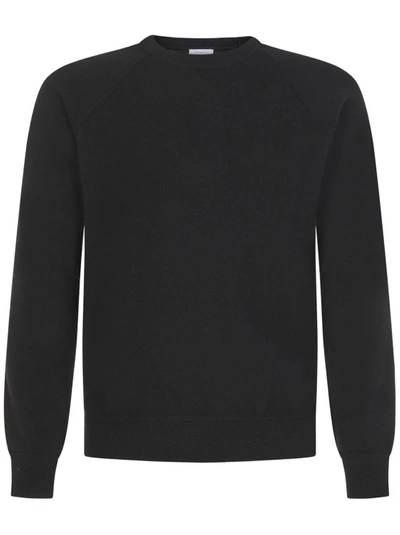Shop Malo Black Cashmere Crewneck Pullover