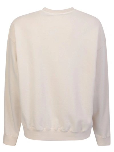 Jil Sander Logo Print Crewneck Sweatshirt In Neutrals