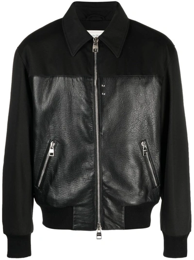 Shop Alexander Mcqueen Zipped Bomber Jacket With Panels In Black