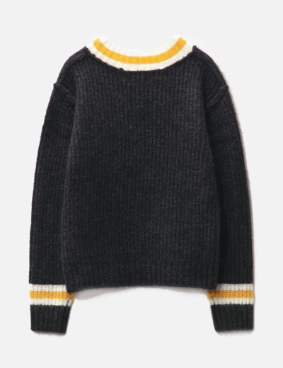 Shop Stussy Mohair Tennis Sweater In Grey
