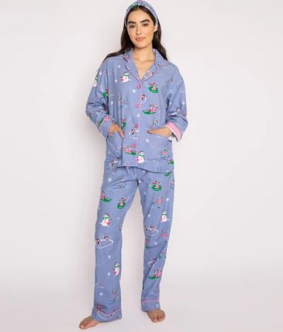Shop Pj Salvage Flannel Pajama Set In Peri
