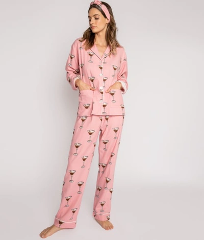 Shop Pj Salvage Flannel Pajama Set In Vintage Pink