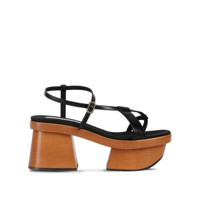 Shop Stella Mccartney Black Strap Sandals