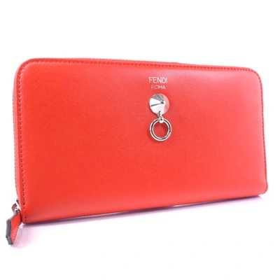 Shop Fendi Orange Leather Wallet  ()