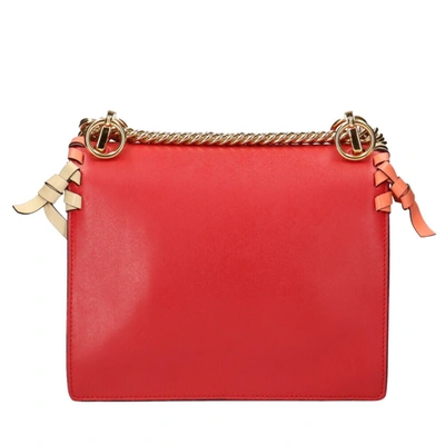 Shop Fendi Red Pony-style Calfskin Shoulder Bag ()