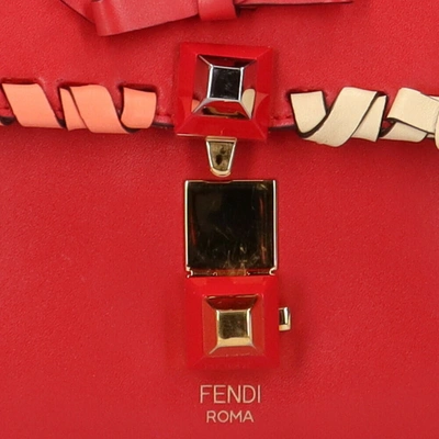 Shop Fendi Red Pony-style Calfskin Shoulder Bag ()