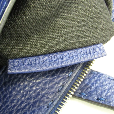 Shop Fendi Selleria Blue Leather Briefcase Bag ()