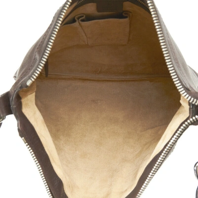 Shop Gucci Brown Leather Shopper Bag ()