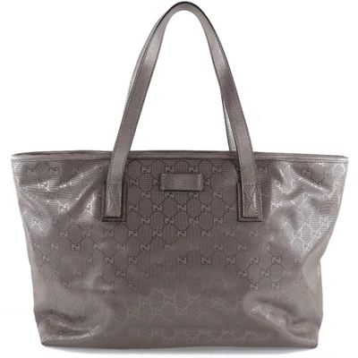Pre-owned Gucci Gg Imprimé Brown Canvas Tote Bag ()