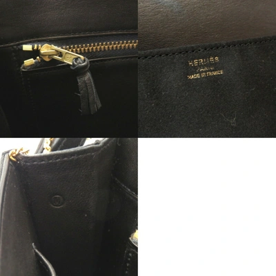 Shop Hermes Hermès -- Black Suede Shoulder Bag ()