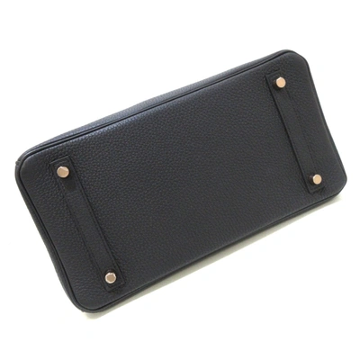 Birkin 30 leather handbag Hermès Black in Leather - 32596886